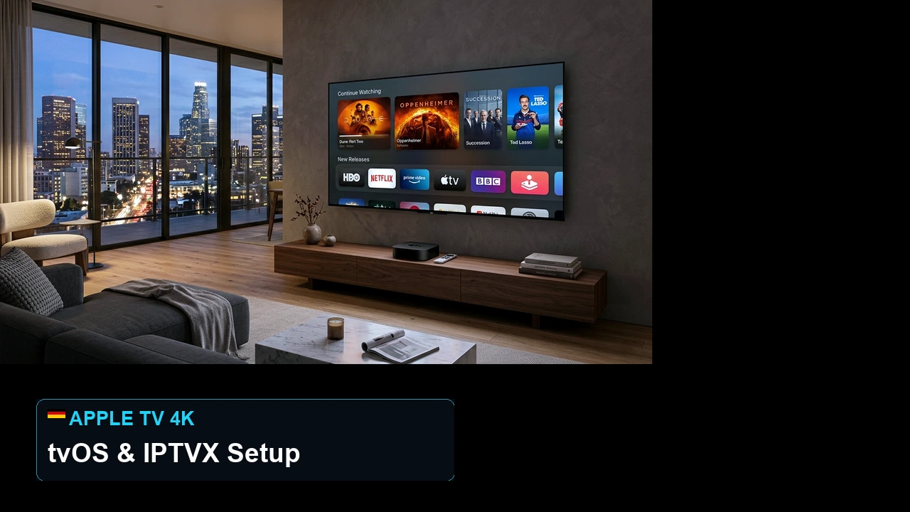 Beste IPTV App für Apple TV 4K (2026): IPTVX, Smarters & GSE im Test